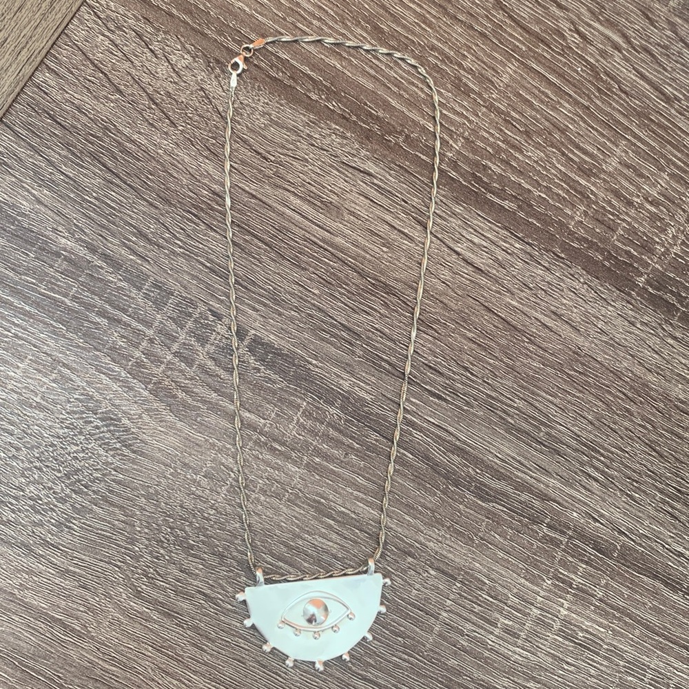 Sterling Silver evil Eye Pendant & Necklace